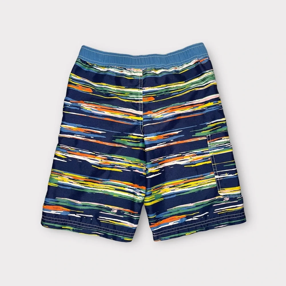 Hanna Andersson Space Dye Striped Swim Trunks